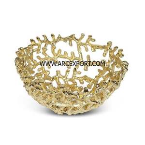 Bol de décoration perlé fantaisie en forme de feuille de luxe Décoration de conception de luxe Meilleur bols standard de qualité supérieure à vendre - Product Image 3