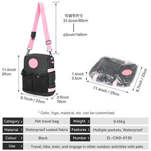 Fabrika özel yeni tasarım açık Pet gıda saklama torbaları yavru köpek kedi eğitim Tote sırt çantaları Pet dışında omuzdan askili çanta - Product Image 4