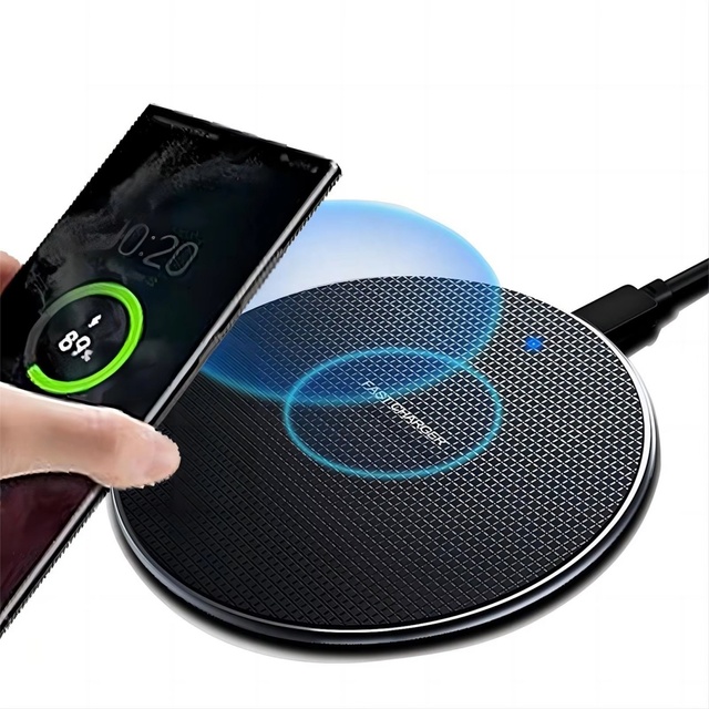 Universal Portable Desktop Mobile Wireless Phone Charger 10W/15W Super Fast Charging LED Light Price Logo Power Supply Adapter