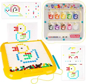 Магнитный цветной и числовой лабиринт 2 в 1, игрушки Монтессори, сенсорные игрушки для малышей, развивающие игрушки, магнитная доска для рисования