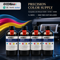 Tinta Printer Eco Solvent CMYK 1L Harga Grosir Goosam untuk Printer Eco Solvent Mimaki CS100 CS250 CS300 dengan Chip Sekali Pakai