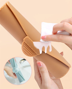 Fashion Brush Holders Soft Smooth Silicone Cosmetic Brush <b>Box</b> Portable Cosmetic Face Brushes <b>Tools</b> Organizers - Product Image 4