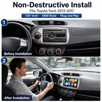 Autoradio Android pour Toyota Yaris 2012-2017 9 pouces IPS Lecteur multimédia vidéo GPS Navigation CarPlay Écran tactile