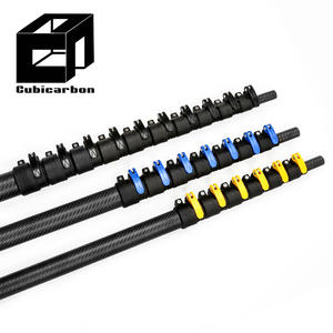 Perche télescopique en fibre de carbone OEM 8 12 24 35 45 60 80 pieds pour nettoyage de fenêtres/panneaux solaires - Product Image 3