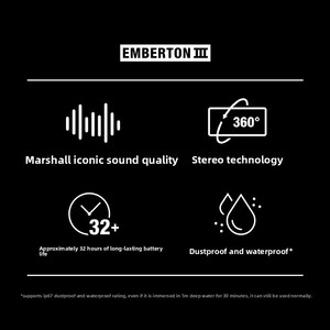 <span class=keywords><strong>EMBERTON</strong></span> III pour haut-parleur portable extérieur étanche mini avec son de haute qualité et basses puissantes stéréo pour <span class=keywords><strong>MARSHALL</strong></span> - Product Image 5