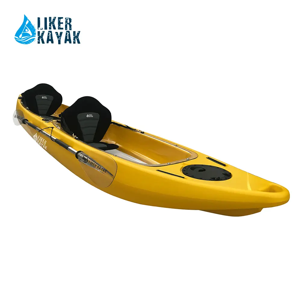 LLDPE Doble Asiento Cristal Ver a través de Canoa/Kayak Vidrio Fondo transparente Transparente 2 personas kayak venta