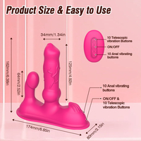 Vollständig Silikonummanteltes Stoß- und Vibrations-Massagekissen mit APP- und Fernbedienungs-Doppelsteuerung, Einsetzbarer Persönlicher Intim-Massager für Frauen