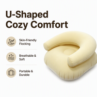 Canapé gonflable portable en PVC floqué épaissi, fauteuil gonflable en forme de U pour une personne avec accoudoirs, pour usage intérieur et extérieur