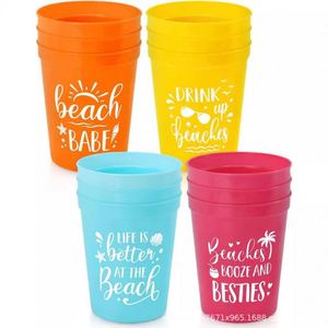 Gobelets promotionnels carrés en PP de 16 oz personnalisés, design tendance, cadeaux de fête et de mariage personnalisés, logo imprimé en sérigraphie, sport - Product Image 4