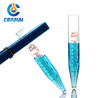 Tube à centrifuger conique en verre borosilicate 3.3 CORDIAL 10/15/25/50 ml pour usage en laboratoire