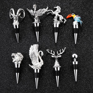 จุกปิดขวดไวน์แบบกำหนดเอง ดีไซน์สร้างสรรค์ รูปสัตว์ 3 มิติ ทำจากโลหะและซิลิโคน ใช้ซ้ำได้ สำหรับขวดเบียร์และไวน์  จุกปิดขวดคุณภาพสูง  สามารถสลักชื่อได้ - Product Image 5