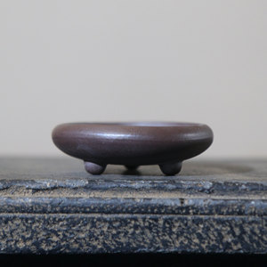 Maceta Mini Bonsái de Arcilla Morada Yixing, Redonda y Poco Profunda, con Tres Patas, del Tamaño de la Palma de la Mano, Maceta Extra Pequeña para Plantas - Product Image 3