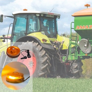 Luz de Emergencia Ámbar, <span class=keywords><strong>Baliza</strong></span> de Advertencia LED <span class=keywords><strong>Circular</strong></span> Intermitente con Base Magnética para Maquinaria Agrícola, Autobuses y Vehículos - Product Image 5