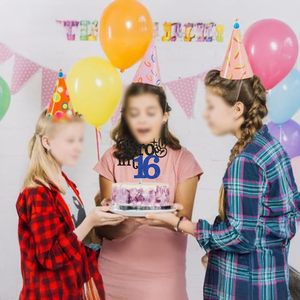 Adorno para Pastel de <span class=keywords><strong>Cumpleaños</strong></span> de 16 Años para Hombre - Decoración para Fiesta de 16 Años - <span class=keywords><strong>Hermano</strong></span> de 16 Años - Negro - Product Image 4
