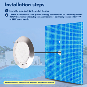 35W Rgbw Wifi Control 10Mm Slim Flat 316Ss Led Underwater Light Wall Mounted Piscina Swimming Pool Lamp - Product Image 4