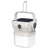 Lampada da Campeggio Solare per Esterni, Batteria a Lunga Durata, Luce Multifunzione COB per Tenda, Torcia con Gancio