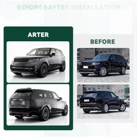 Kit carrosserie en fibre de carbone sèche pour Range Rover Vogue Facelift style B : pare-chocs, diffuseur arrière, spoiler, extension de passage de roue, kit d'échappement
