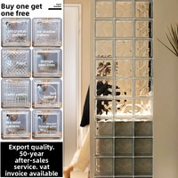 Ultra-white Glass Brick Ice Shadow & Ice Crystal Pattern Transparent Hollow Partition Wall