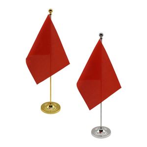 Custom Printed Desk Flags Straight-pole Metal Flagpoles for Negotiation Meetings - Product Image 3