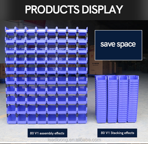 HOTスタッカブルプラスチックツールボックスウェアハウスラックスクリューハードウェア分類小型部品収納ボックスワークショップオーガナイザー厚く - Product Image 5