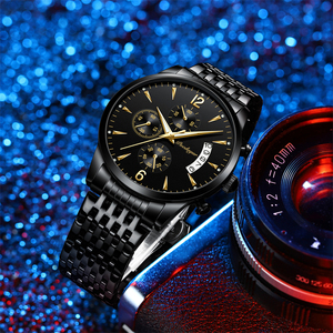 Relojes POEDAGAR de Primera Marca para Hombre, Reloj de Cuarzo de Moda Ultrafino de Acero Inoxidable Resistente al Agua - Product Image 2