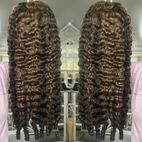 Perruque en cheveux humains naturels bouclés vierges birmans, alignés sur les cuticules, de 30 à 40 pouces, avec dentelle transparente HD 13x6, densité 250, vente en gros