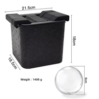 Premium 4 cavités 2.5 pouces grand plateau de sphère de glace cristal clair whisky Cocktail boisson boule de glace fabricant moule stockage outils de crème glacée