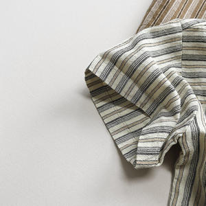 <span class=keywords><strong>T</strong></span>-<span class=keywords><strong>shirt</strong></span> rayé à manches courtes pour garçons, nouvelle collection é<span class=keywords><strong>t</strong></span>é 2026, version coréenne pour filles, haut en pur coton pour enfants - Product Image 3