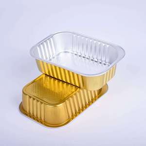Bán Buôn Tùy Chỉnh Nhà Máy 475Ml Hãng Hàng Không <span class=keywords><strong>Container</strong></span> Dùng Một Lần Nhôm Lá Thực Phẩm <span class=keywords><strong>Container</strong></span> Nướng Chảo Món Ăn Tấm Hình Chữ Nhật Bột Giấy - Product Image 1