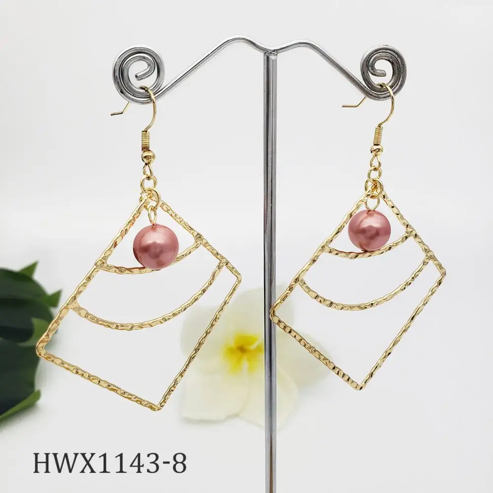 Wholesale Light Weight Pearl Beads Luxury Big Jewelry Earrings