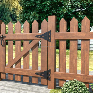 Stock local américain, charnières en T pour <span class=keywords><strong>portail</strong></span> de rangement de hangar, en acier au carbone noir de 10 pouces, robustes et décoratives, avec vis (1 paire) - Product Image 4