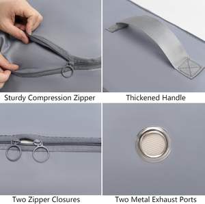 Ropa de cama compresible Bolsas de almacenamiento grises Cubos de embalaje Equipaje Bolsa organizadora de embalaje de viaje - Product Image 3