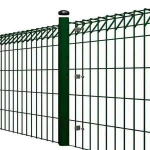 Galvanized Welded Wire Mesh Garden Fence Hot Dipped Galvanized Powder Coated Roll Top Brc Fence for Sale