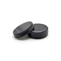 Vente en gros vide noir 2 onces 60ml 60g boîtes rondes en métal aluminium boîtes de conserve pour thé bocaux avec couvercles à vis