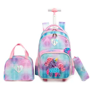 Mochila de carrinho infantil Unicornio 10 meninas mochila reflexiva para crianças preço razoável de fábrica
