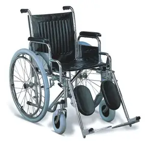 Problem lösungs produkt aus klappbarem Stahl rollstuhl mit abnehmbarer Armlehne und verstellbarer Beins tütze für das Gesundheits wesen