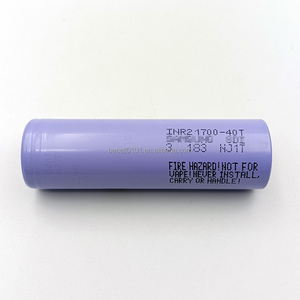 <span class=keywords><strong>Batterie</strong></span> <span class=keywords><strong>lithium</strong></span>-ion cylindrique de haute qualité INR21700-40T 21700 40T 3.6V 4000mAh avec 800 cycles pour outils électriques - Product Image 1