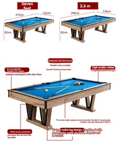 Table de billard compacte pour usage domestique, 7FT 8FT, pour enfants, style MDF, légère et peu encombrante - Product Image 3