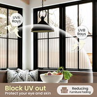 Reeded Glass Fenster folie 3D Abnehmbares Fenster Datenschutz folie Wärme kontrolle Sun Blocking Static Cling für Badezimmer Wohnzimmer