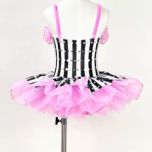 Robe de <span class=keywords><strong>tutu</strong></span> de danse au design unique pour femmes, costume de performance <span class=keywords><strong>coloré</strong></span> pour filles, <span class=keywords><strong>tutu</strong></span> rose pour récital - Product Image 3