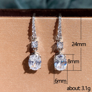 Orecchini Pendenti in Cristallo Multicolore per Donne, Accessori Moda Colorati per Uso Quotidiano e Feste - Product Image 5