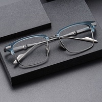 Nouveautés 0088 : Montures de lunettes rétro de haute qualité en acétate et titane pour lunettes optiques, vente en gros de haute qualité.