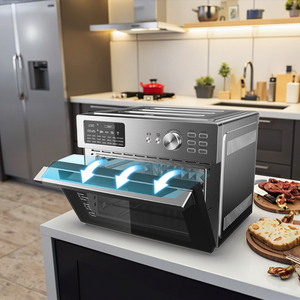 Dimensione della famiglia XL 30L elettrico Pizza pollo <span class=keywords><strong>forno</strong></span> 30 ~ 230 ℃/90-450 <span class=keywords><strong>di</strong></span> <span class=keywords><strong>forno</strong></span> digitale a convezione friggitrice 4 accessori base - Product Image 5