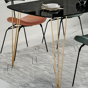 Ensemble de table à dîner salle à manger meubles en marbre table à manger 6 chaises modernes - Product Image 6