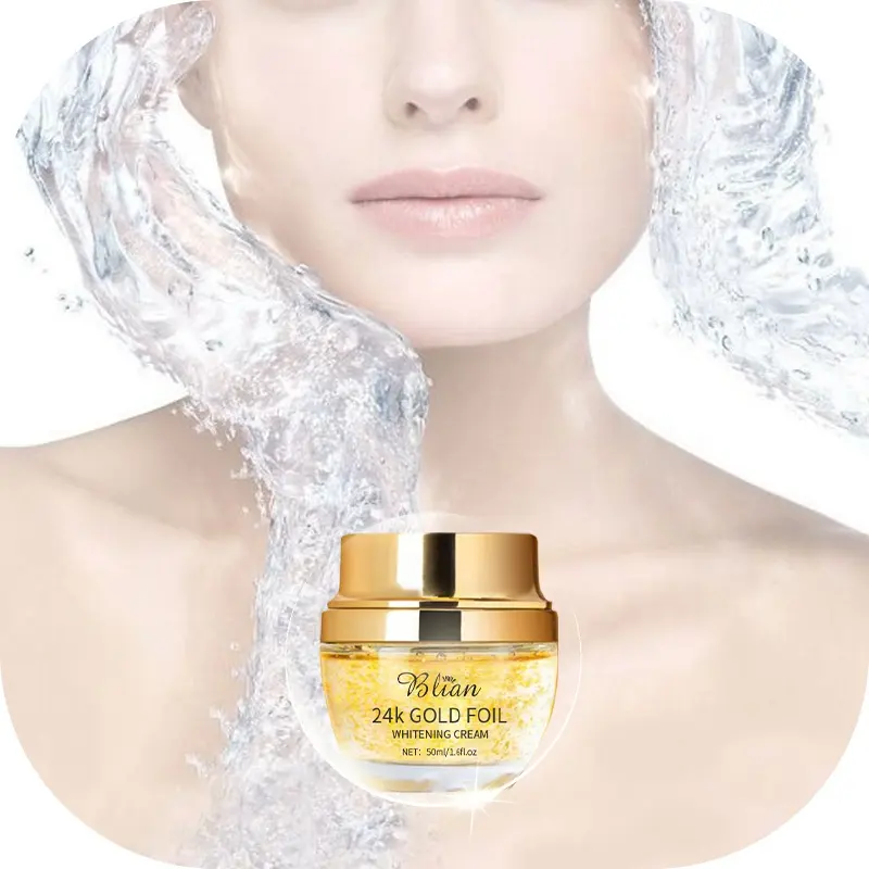 Customized 24K Gold Face Whitening Cream Brightening Day Night Skin Lightening Anti Aging Face Cream