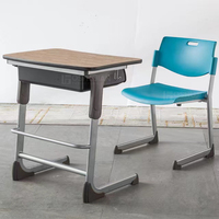 Ensemble de bureau et de chaise pour étudiants, salle de classe, université, formation