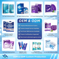 Individuelles Logo Verpackung OEM ODM Private Label 6% HP & Perlenpulver Zahnaufhellungsstreifen entfernen sanft Oberflächenflecken für strahlendere Zähne