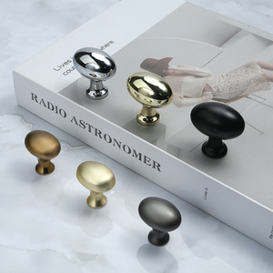 French Style Oval Cabinet <b>Knobs</b> Zinc Alloy Single Hole Drawer Wardrobe Handle Durable - Product Image 1