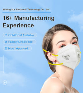 Niosh N95 masker produsen Cina, dapat dilipat debu industri sekali pakai masker N95 dengan katup - Product Image 3