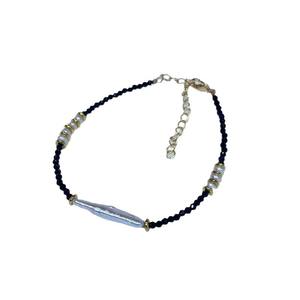 Zhizhen Baroque Freshwater <b>Pearl</b> <b>Bracelet</b> Black for Crystal Trendy Cool Fashionable Design Niche Number Pattern China Model - Product Image 5